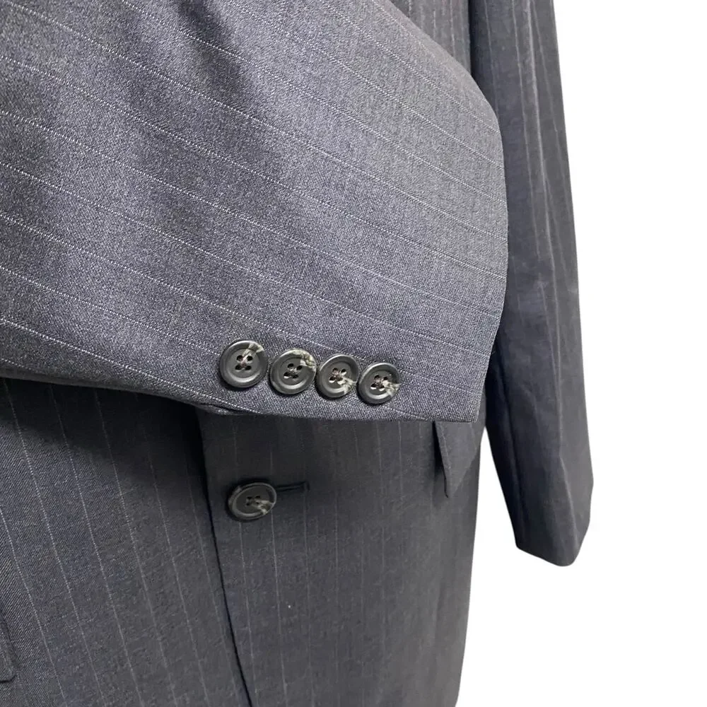 Lauren Ralph Lauren Pinstripe Blazer Suit Jacket Mens 40R Two Button Wool LRL